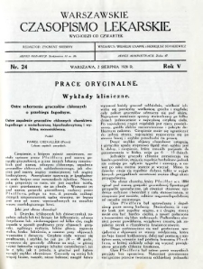 Warszawskie Czasopismo Lekarskie 1928 R.5 nr 24