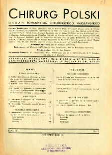 Chirurg Polski 1939 R.4 nr 3