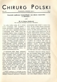 Chirurg Polski 1938 R.3 nr 8