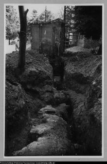 Białystok, Pałac Branickich, wykop fundamentów bramy