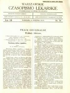 Warszawskie Czasopismo Lekarskie 1935 R.12 nr 34