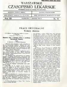 Warszawskie Czasopismo Lekarskie 1935 R.12 nr 45