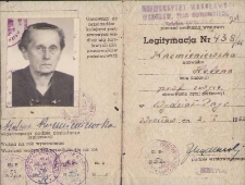 Legitymacja Heleny Krzemieniewskiej jako pracownika Uniwersytetu Wrocławskiego
