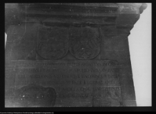 Prostki, fragment napisu na słupie granicznym