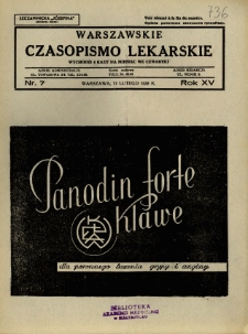 Warszawskie Czasopismo Lekarskie 1938 R.15 nr 7