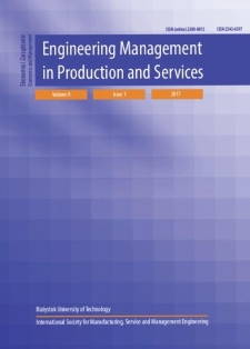 Engineering Management in Production and Services. Vol. 17, iss. 4
