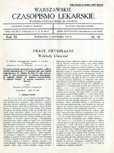 Warszawskie Czasopismo Lekarskie 1934 R.11 nr 41