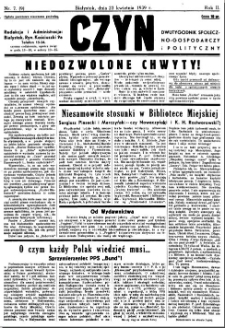 Czyn : tygodnik społeczno-gospodarczy i polityczny. 1939, nr 7