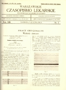 Warszawskie Czasopismo Lekarskie 1936 R.13 nr 2