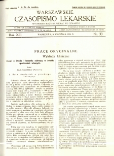 Warszawskie Czasopismo Lekarskie 1936 R.13 nr 33