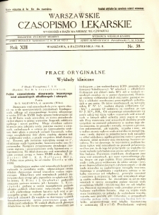 Warszawskie Czasopismo Lekarskie 1936 R.13 nr 38