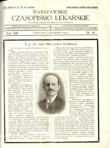 Warszawskie Czasopismo Lekarskie 1936 R.13 nr 41