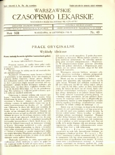 Warszawskie Czasopismo Lekarskie 1936 R.13 nr 43