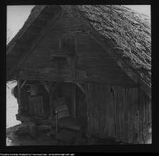 Trakiszki, drewniane chaty