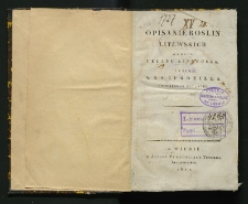 Opisanie roślin litewskich według układu Linneusza