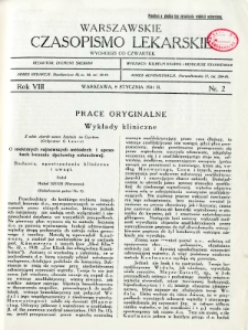 Warszawskie Czasopismo Lekarskie 1931 R.8 nr 2