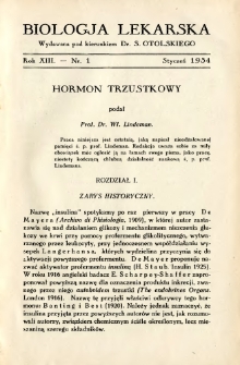 Biologja Lekarska 1934 R.13 nr 1