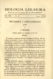 Biologja Lekarska 1934 R.13 nr 4