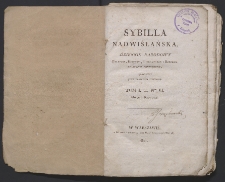 Sybilla Nadwiślańska 1821 Tom I nr VI