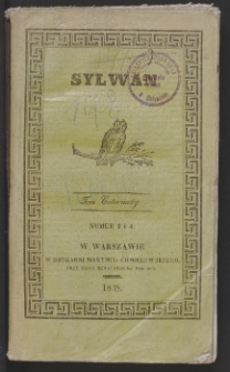 Sylwan 1838 Tom XIV numer 3 i 4