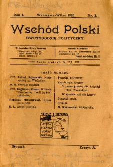 Wsch&oacute;d Polski : dwutygodnik polityczny R.1 nr 2