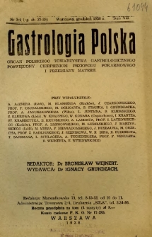 Gastrologia Polska 1938 T.7 nr 3-4