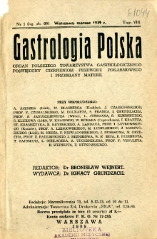 Gastrologia Polska 1939 T.8 nr 1