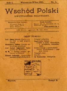 Wsch&oacute;d Polski : dwutygodnik polityczny R.1 nr 3