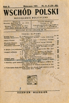 Wsch&oacute;d Polski : dwutygodnik polityczny R.2 nr 8-9