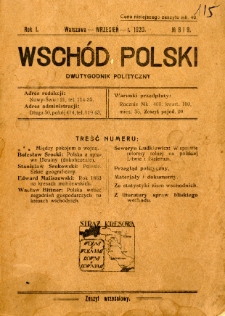 Wsch&oacute;d Polski : dwutygodnik polityczny R.1 nr 8-9