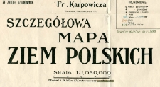 Szczeg&oacute;łowa mapa ziem polskich : skala 1:1 050 000