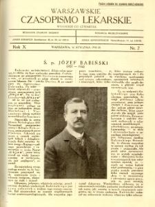 Warszawskie Czasopismo Lekarskie 1933 R.10 nr 2