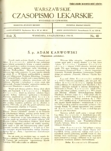 Warszawskie Czasopismo Lekarskie 1933 R.10 nr 40