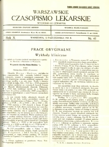 Warszawskie Czasopismo Lekarskie 1933 R.10 nr 41