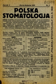 Polska Stomatologja 1932 R.10 nr 2