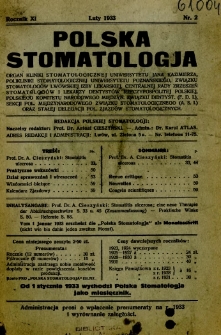 Polska Stomatologja 1933 R.11 nr 2