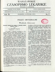 Warszawskie Czasopismo Lekarskie 1932 R.9 nr 2