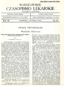 Warszawskie Czasopismo Lekarskie 1932 R.9 nr 44