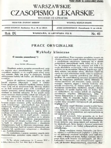 Warszawskie Czasopismo Lekarskie 1932 R.9 nr 45