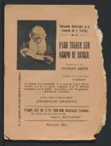 Kvar tagojn sur kampo de batalo