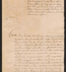Odpis dok. z 1599 r. z akt ziemskich warszawskich p&oacute;źniejszą ręką /XVIII w./?/ - Zofia Leżeńska c. Mikołaja Grzybowskiego podkom. warsz. zrzeka się d&oacute;br po rodzicach na korzyść braci Teofila i Stefana Grzybowskich
