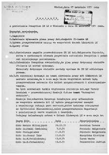 Protok&oacute;ł z posiedzenia Prezydium ZM LK w Wieluniu z dnia 26 kwietnia 1971 r.