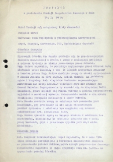 Protok&oacute;ł z posiedzenia Komisji Gospodarstwa Domowego w dniu 24 stycznia 1964 r. (duplikat)
