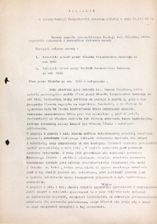 Protok&oacute;ł z narady Komisji Gospodarstwa Domowego odbytej w dniu 14 grudnia 1965 r.