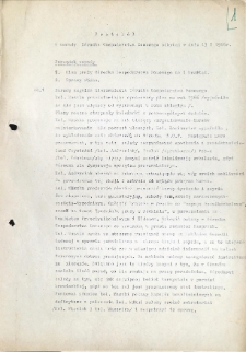 Protok&oacute;ł z narady Ośrodka Gospodarstwa Domowego odbytej w dniu 13 stycznia 1966 r.