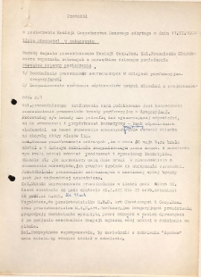 Protok&oacute;ł z posiedzenia Komisji Gospodarstwa Domowego odbytego w dniu 11 czerwca 1968 r.
