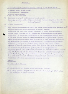 Protok&oacute;ł z narady Komisji Gospodarstwa Domowego odbytej w dniu 10 czerwca 1969 r.