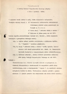 Protok&oacute;ł z narady Komisji Gospodarstwa Domowego odbytej w dniu 2 grudnia 1969 r.