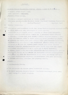 Protok&oacute;ł z narady Komisji Gospodarstwa Domowego odbytej 10 czerwca 1969 r.