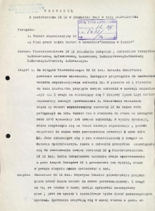 Protok&oacute;ł z posiedzenia ZM LK w Zduńskiej Woli w dniu 16 września 1970 r.